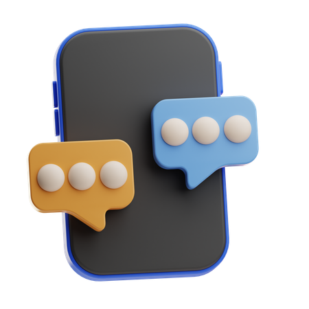 Mobile Messaging App  3D Icon