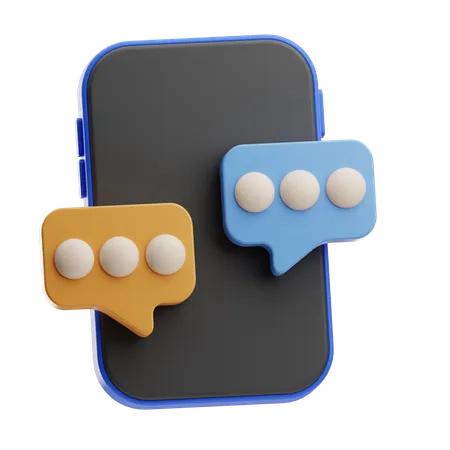Mobile Messaging App  3D Icon