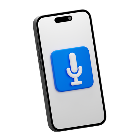 Mobile Mic  3D Icon