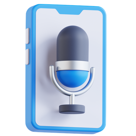 Mobile microphone  3D Icon