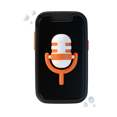 Mobile Microphone  3D Icon