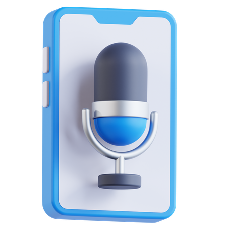 Mobile microphone  3D Icon