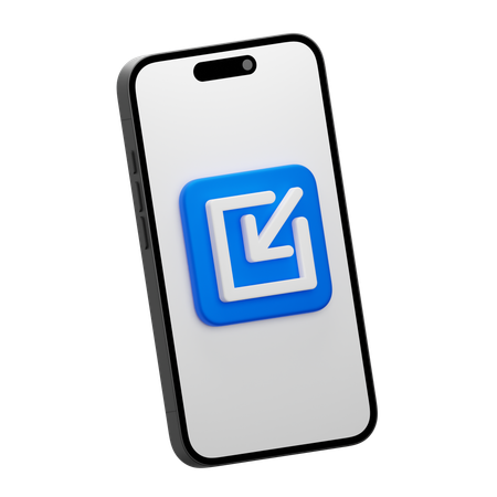 모바일 최소화  3D Icon