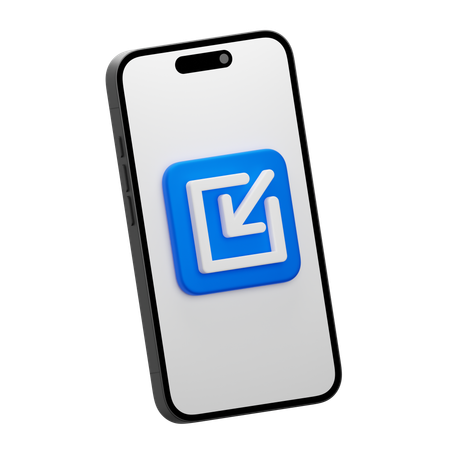 Mobile Minimize  3D Icon