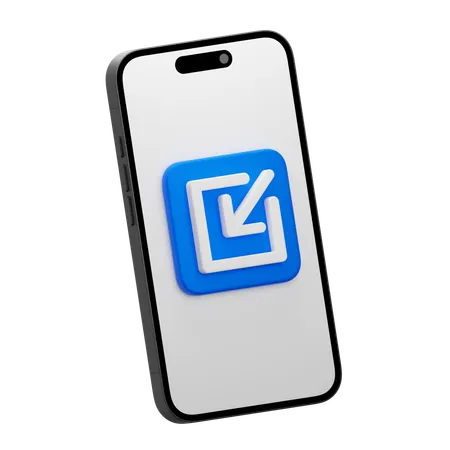Mobile Minimize  3D Icon