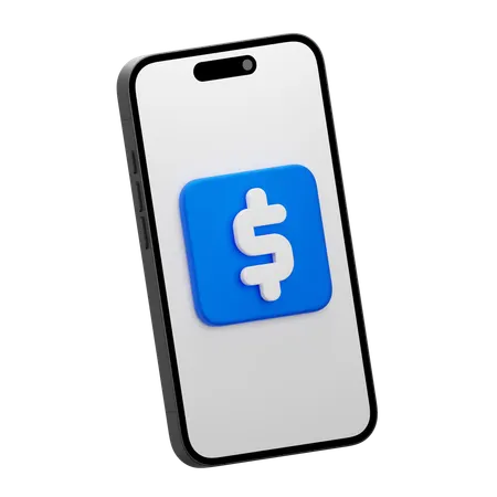 Mobile Money  3D Icon