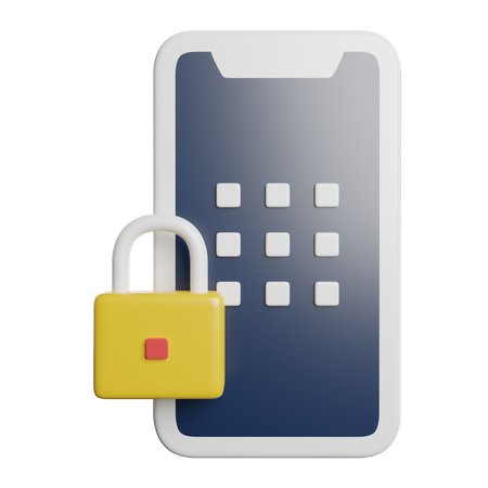 Mot de passe mobile  3D Icon