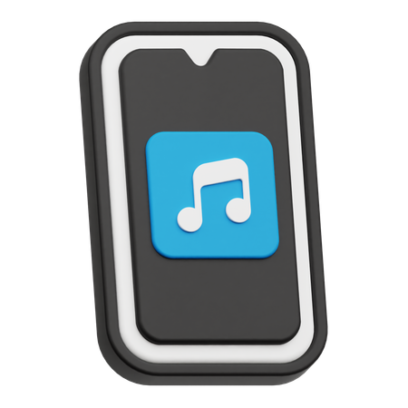 Mobile music  3D Icon