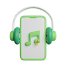 mobile music 3d logo