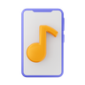 3d mobile music logo
