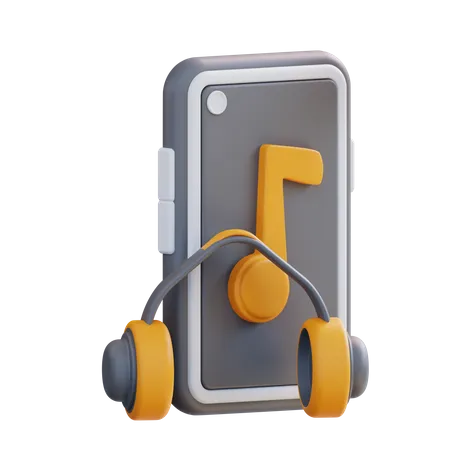 3 D Illustration Audio Mobile Music 3D Icon