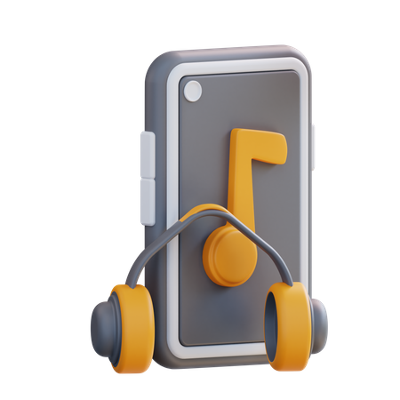 Mobile musik  3D Icon