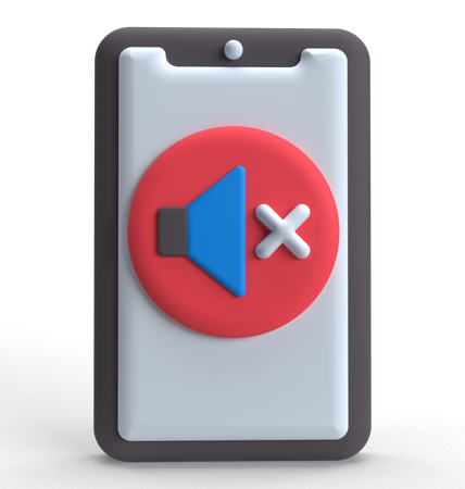Mobile Mute  3D Icon