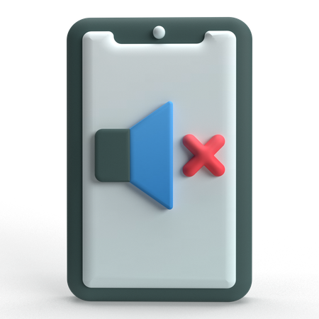 Sourdine mobile  3D Icon