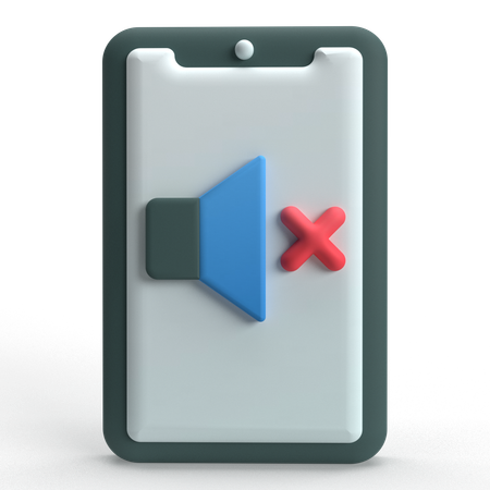 Mobile Mute  3D Icon