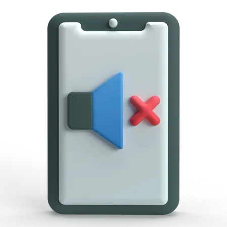 Mobile Mute  3D Icon