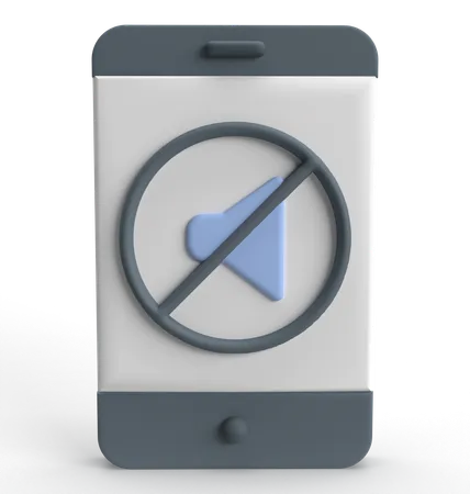 Mobile Mute  3D Icon