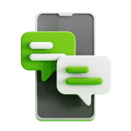 Mobile Nachricht  3D Icon