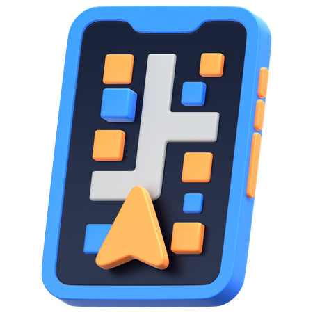 Mobile Navigation  3D Icon