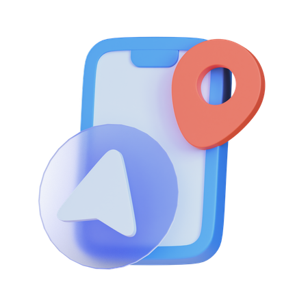 Mobile Navigation  3D Icon