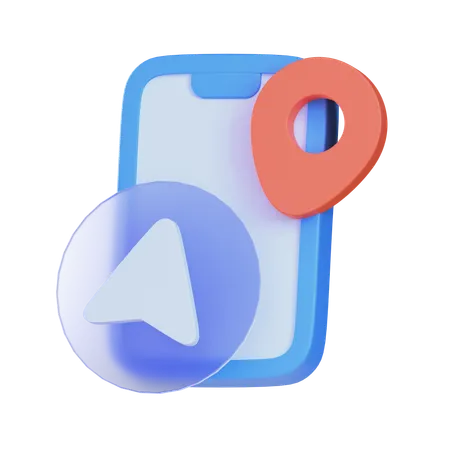 Mobile Navigation  3D Icon
