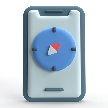 Mobile Navigation  3D Icon