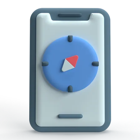 Mobile Navigation  3D Icon