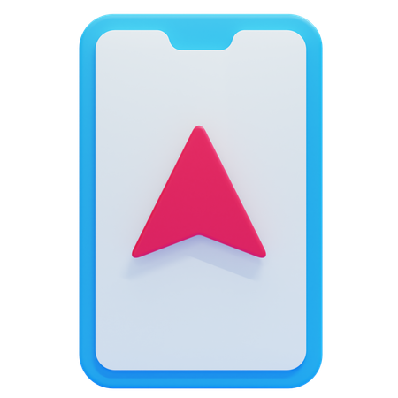 Mobile Navigation  3D Icon