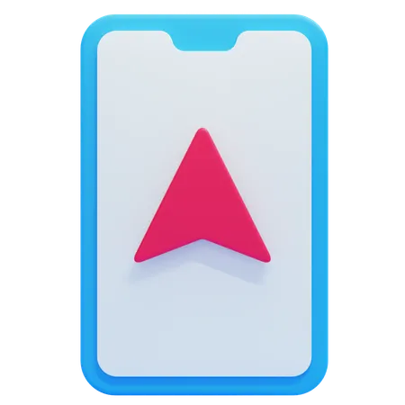 Mobile Navigation  3D Icon