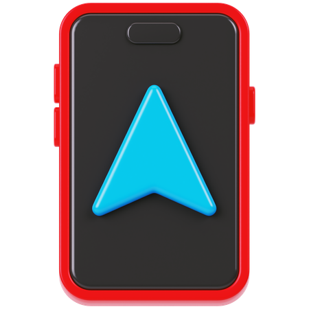 Mobile Navigation  3D Icon