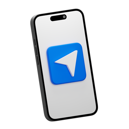 Mobile Navigation  3D Icon