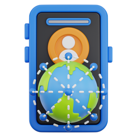 Mobile Networking  3D Icon