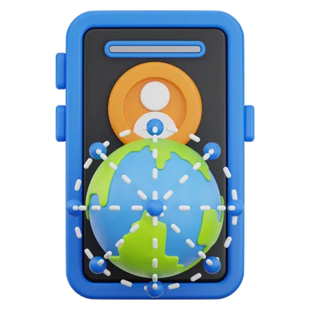 Mobile Networking  3D Icon