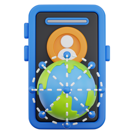 Mobile Networking  3D Icon