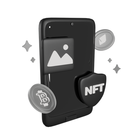 Mobile Nft  3D Icon