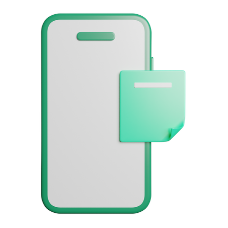 모바일 노트  3D Icon