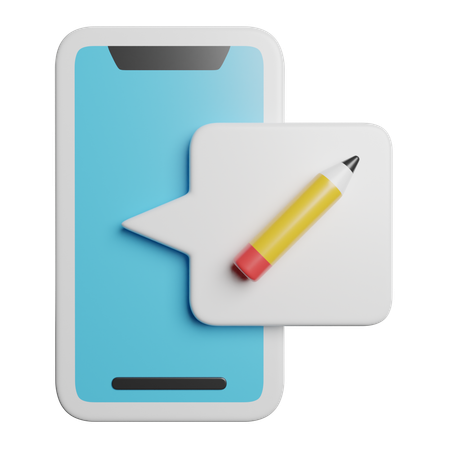 Mobile Note  3D Icon