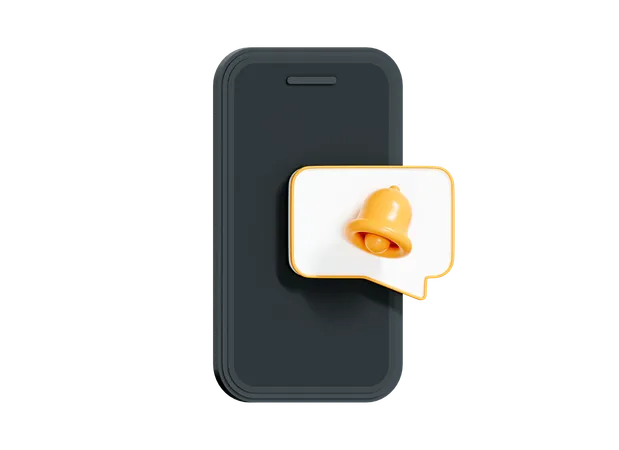 Mobile Notification  3D Icon