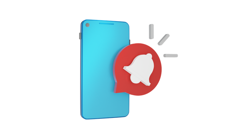 Mobile Notification  3D Icon