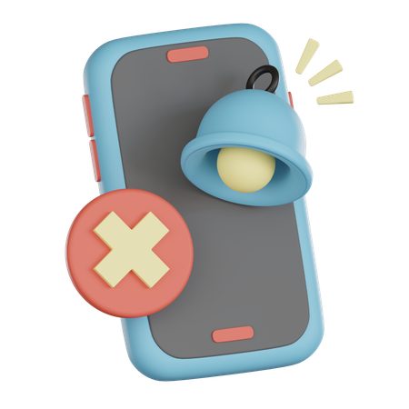 Mobile Notification Error  3D Icon