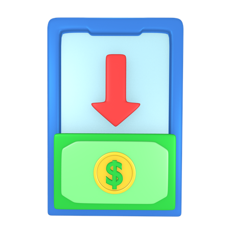 Mobile online payment 3D Illustration