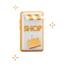 mobile online store graphics