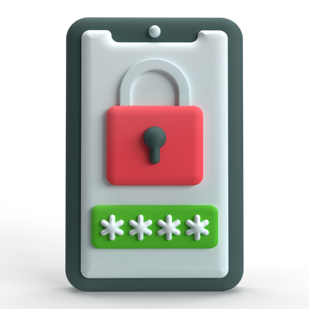 Mobile OTP  3D Icon