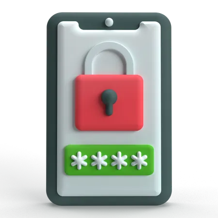 Mobile OTP  3D Icon