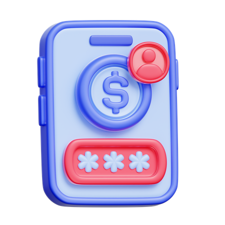 Mobile OTP  3D Icon