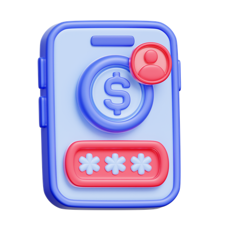 Mobile OTP  3D Icon