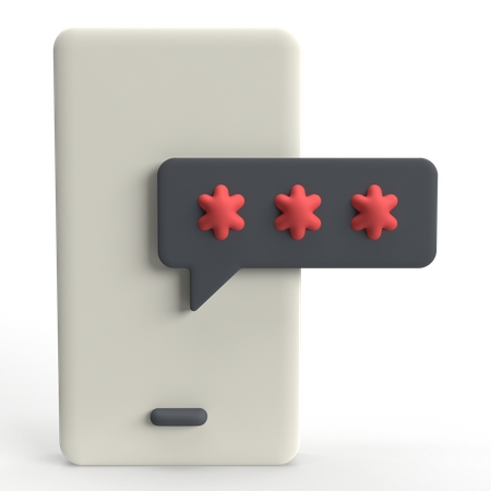 Mobile OTP  3D Icon