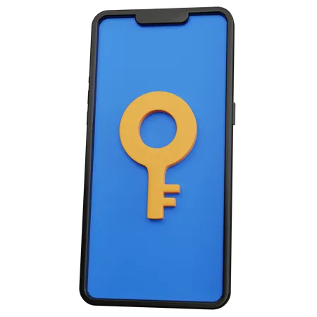 Mobile Password  3D Icon