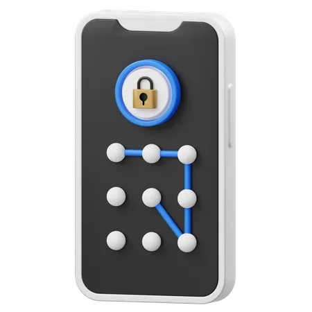 Mobile Password  3D Icon