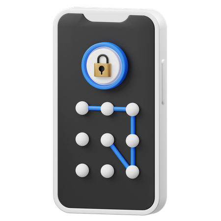 Mobile Password  3D Icon